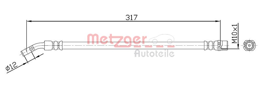 Brzdová hadica METZGER